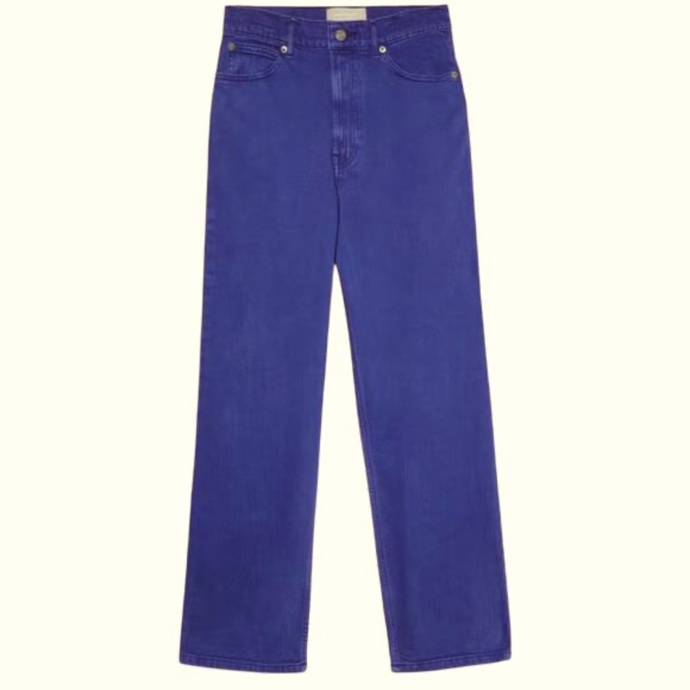 NEW Everlane purple Blue Straight-Leg Jeans women size 28 Tall